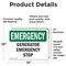Signmission Generator Stop, 14 in W x Rectangle, Vinyl Decal OS-2PACK-EM-D-1014-L-10392 - alternate 6
